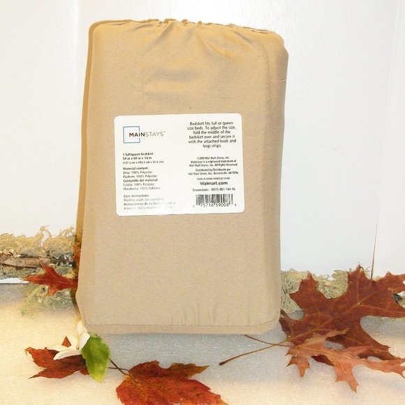 SOLD!MAINSTAYS Full/Queen Bed Skirt "Brownstone" 14" Drop NIP Brushed Microfiber - Picture 4 of 7